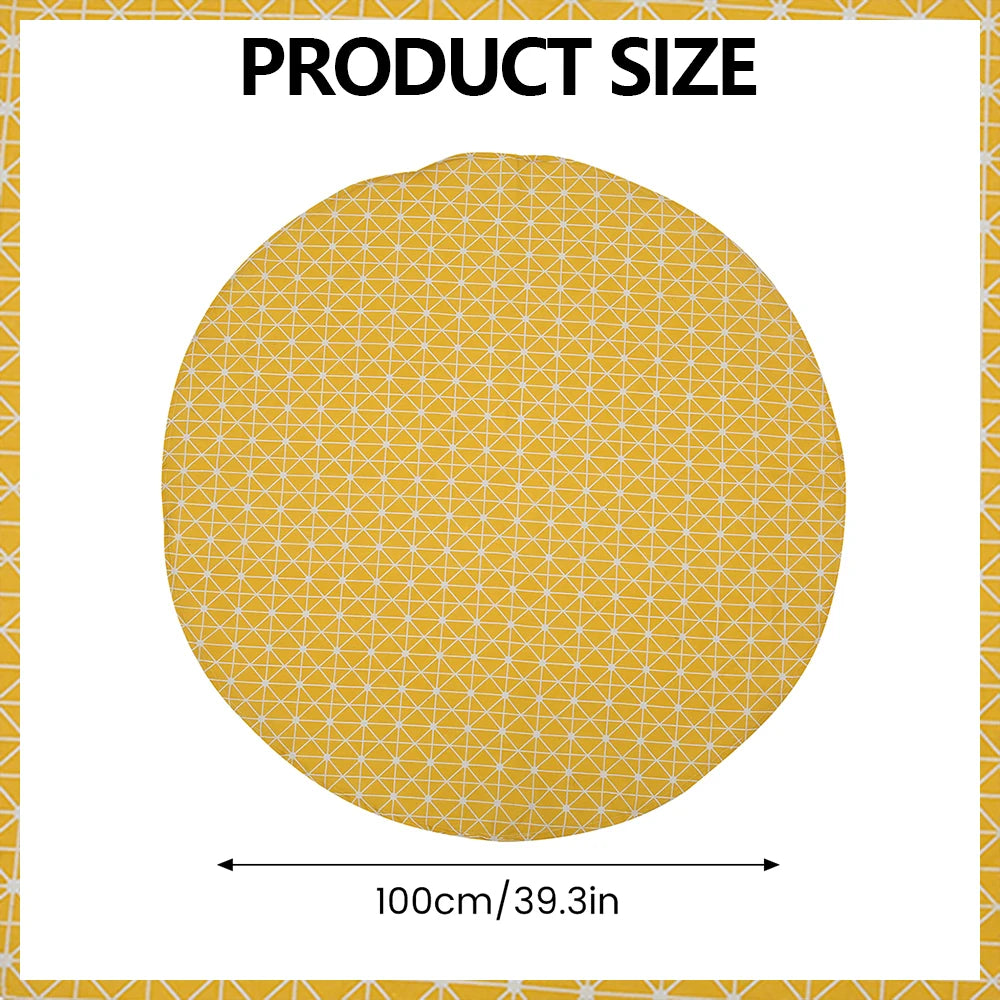 Round Tablecloth 47/59/39 Inch Linen Dining Room Table Cover Washable Table Cloth Decorative Table Cover for Indoor and Outdoor