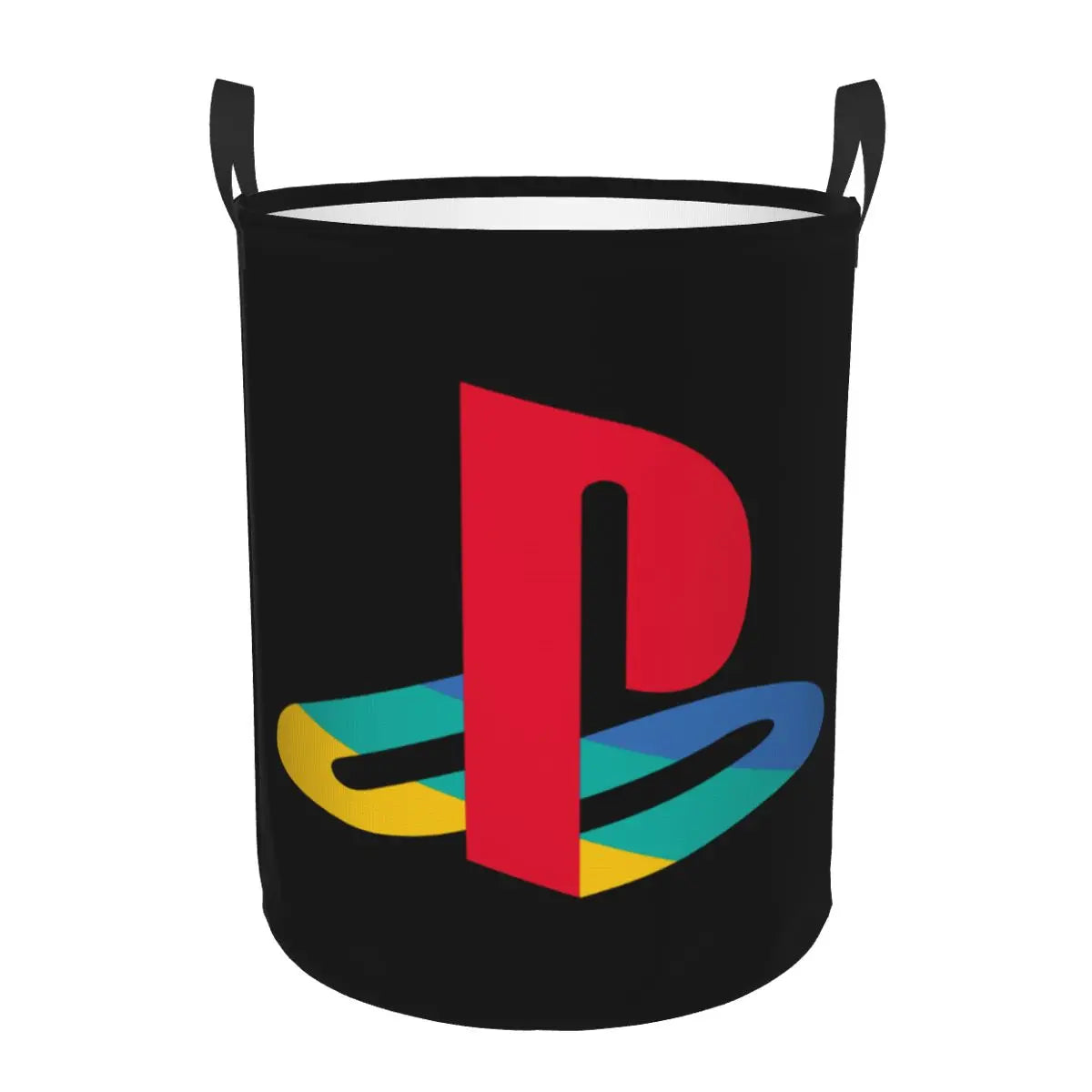 Customized Playstations Buttons Laundry Basket Collapsible Game Gamer Gift Clothes Toy Hamper Storage Bin for Kids Nursery