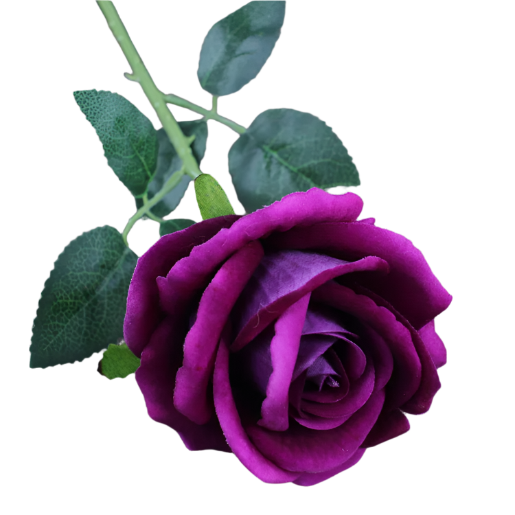 Hemasa 10Pcs Artificial Velvet Rose Flower Branch Wedding Decor Party Scence Layout Bride Holding Flowers Home Decoration Rose Flowers