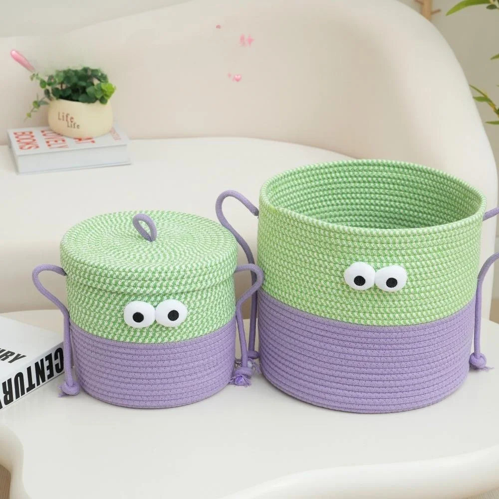Tejesa Cartoon Monster Sna Basket Living Room Office Desktop M Organizer Toy Storage Basket Cotton Material Fly Use