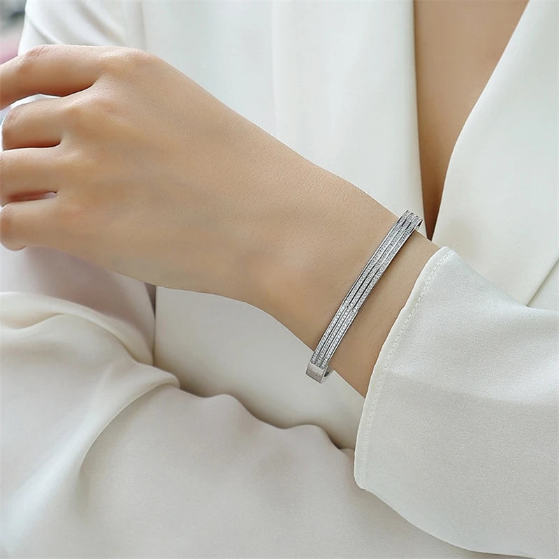 TBCYD D Color Moissanite Bangle Bracelets For Women S925 Silver Full Diamond Sparkling Wedding Fine Jewelry Gifts Wholesales