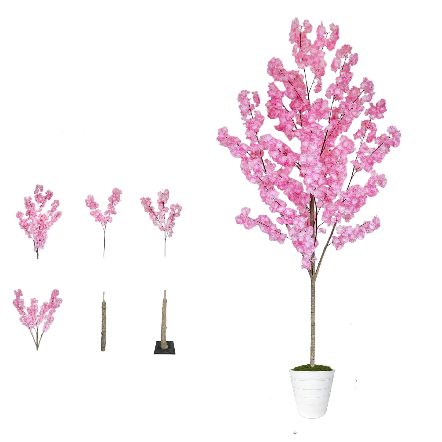 Tejesa 160-210CM Artificial cherry blossom tree plant Indoor outdoor Ornament fake plant for home wedding party living room decoration