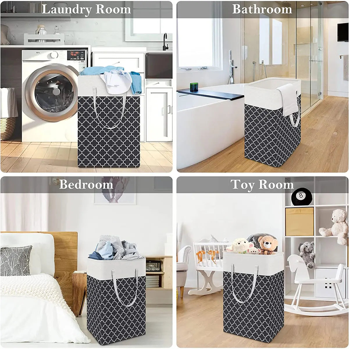 75L Large Laundry Basket Foldable Organizer Storage Basket Waterproof Dirty Clothes Toy Organizers Home Bathroom Laundry Basket