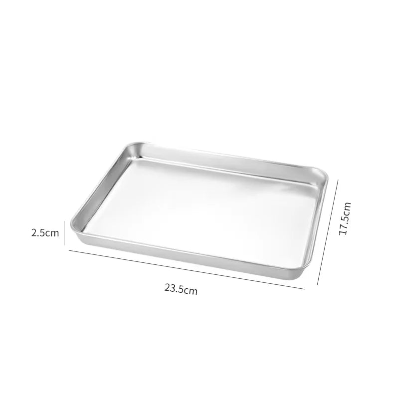 Tejesa Rectangle 316 Stainless Steel Tray Buffet Presentation Trays Metal Food Serving Plate Kitchen Organizer Trays kitchen organizer