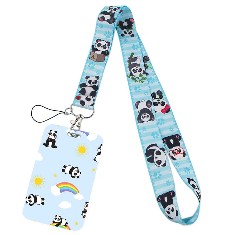 Tejesa  panda Lanyard Badge Holder ID Card /Lanyards Cell Phone Rope Key Lanyard Neck Straps Keychain