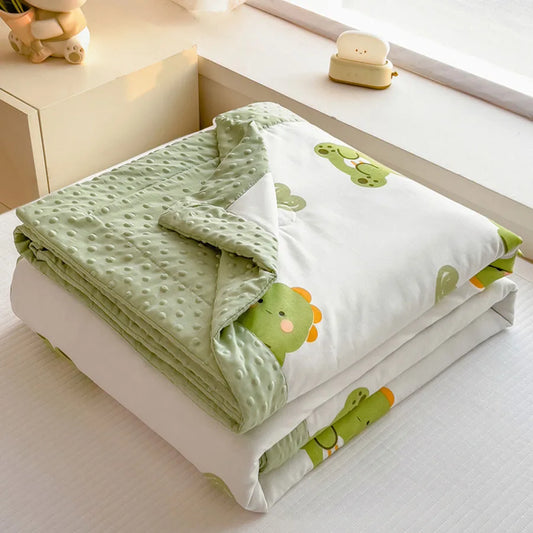 KDJEIKZ Summer Thin Comforter Ultra-Soft Air Conditioned Four Seasons 3D Beanie Comforter/Duvet/Blanket Bed 150 Single comforter