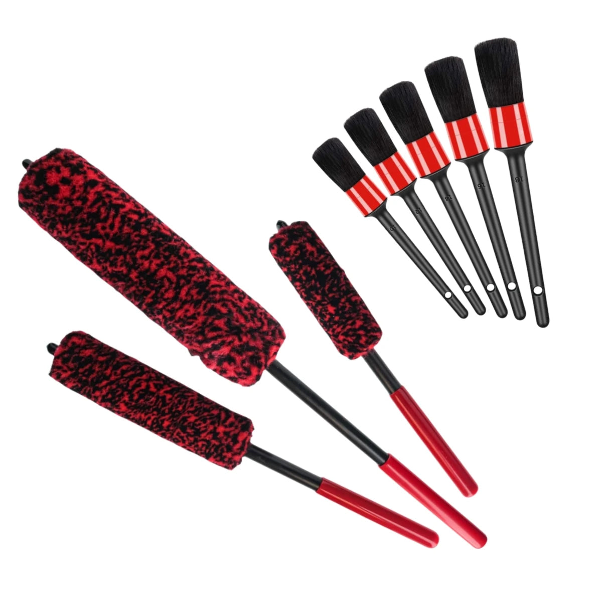 Tejesa Auto Tire Wheel Detailing Brushs Set Multifunctional Car Cleaning tools for Car Rim Tire Bendable Detail Clean Easy Car Wash Too