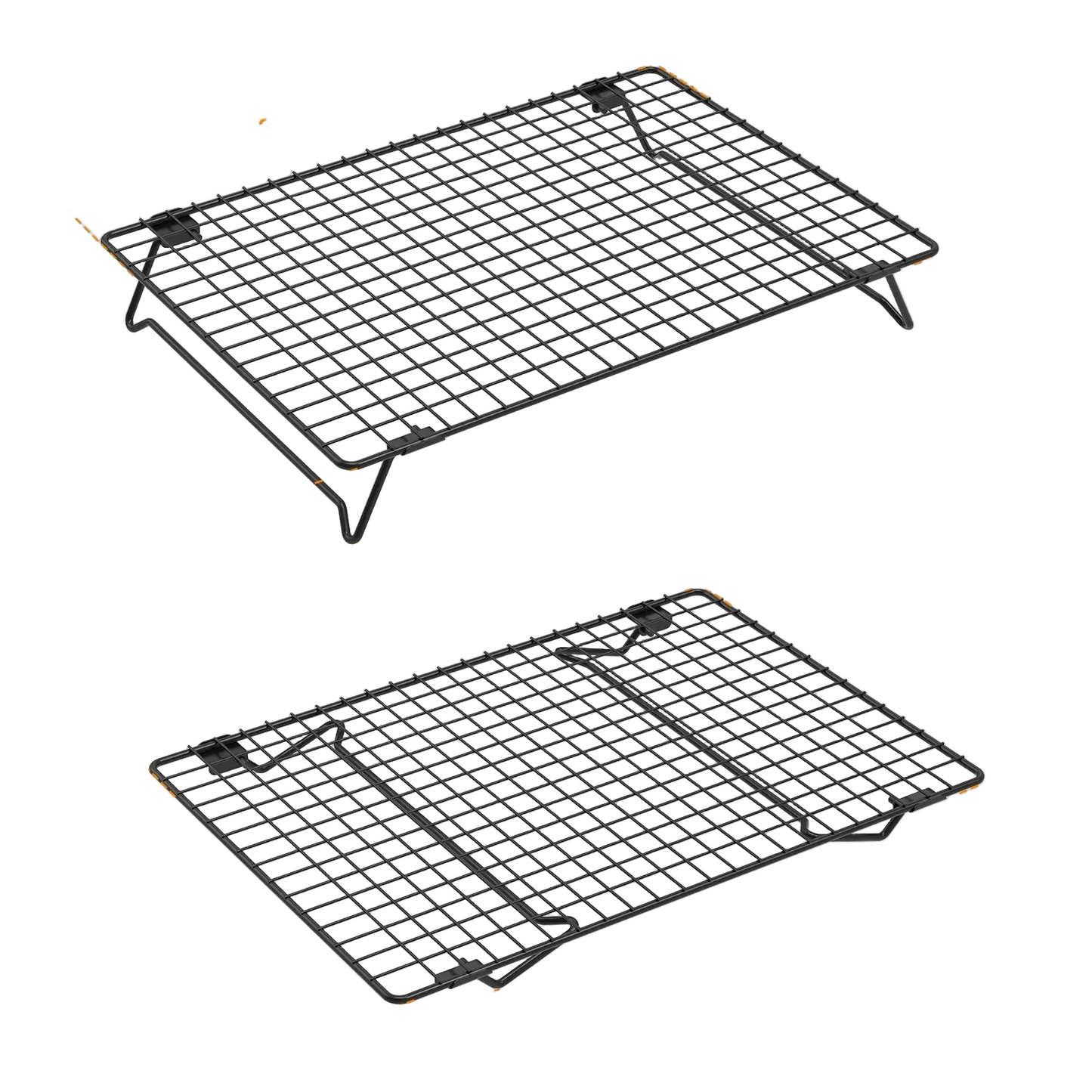 Tejesa 3/2Pcs Cooling Rack Stainless Steel Grid Baking Tray Non Stick Bread Cake Pizza Cooling Dry Rack Baking Pan Kitchen Accessories