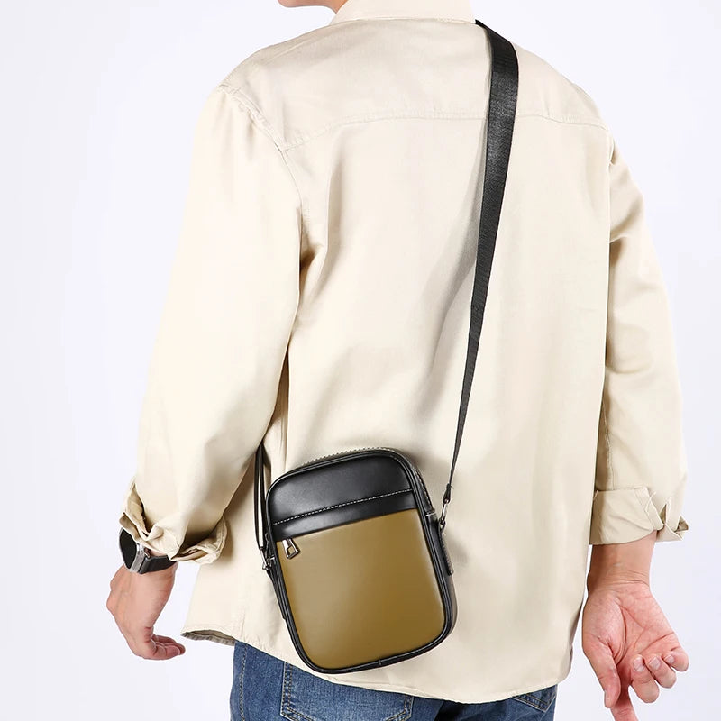 Tejesa Soft PU Leather Male Small Shoulder Bag /Men's Handbag