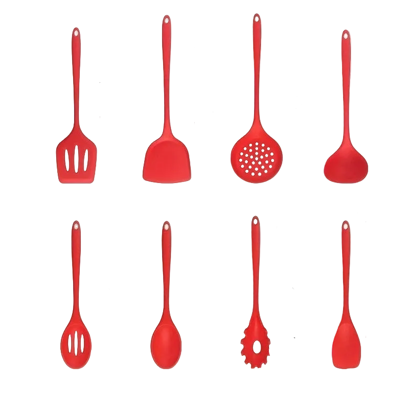 Tejesa 1/4/8pcs Non-Stick Pans Silicone Spatula Soup Ladle Slotted Spoon Cooking Tools for Kitchen Kitchen Utensil