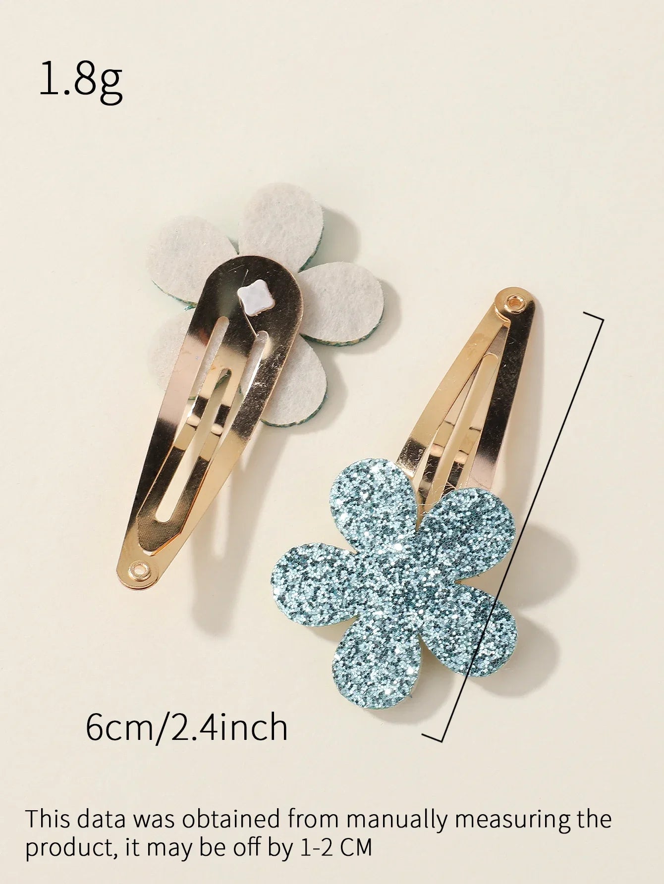 Hemasa 8Pcs Fashion Glitter Rainbow Flower Rabbit  Handmade Hairpins For Cute Girls Hair Clips Barrettes Headwear Hair Accessories
