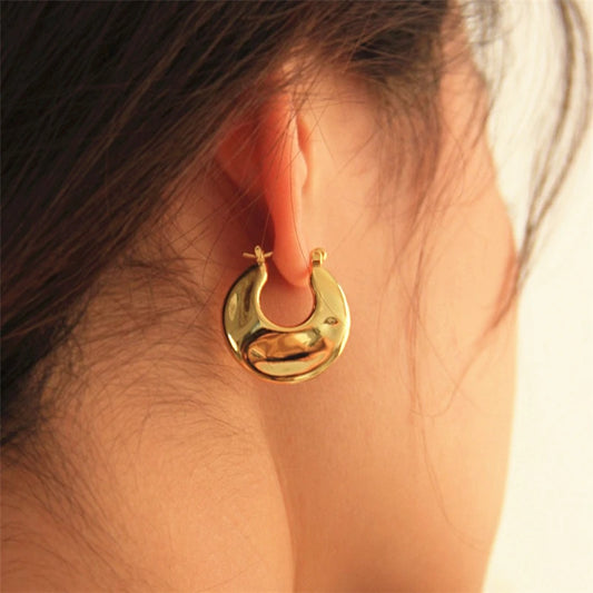 Vintage Metal Earrings Fashion Temperament Elegant High-Grade Sense Earrings