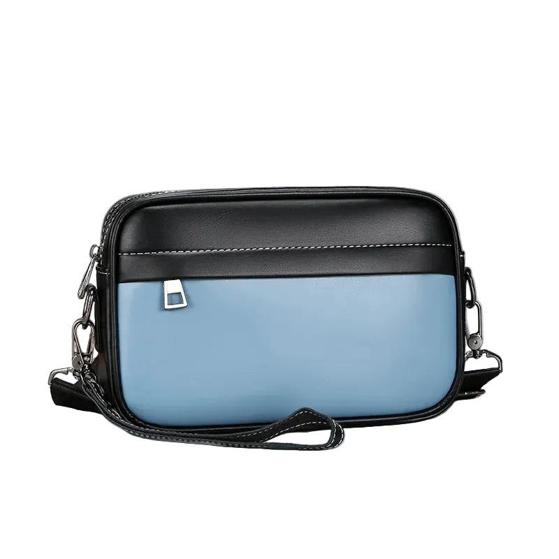 Tejesa H Soft PU Leather Men Shoulder Bag Male Day Clutch Phone Bag Shopping Bag