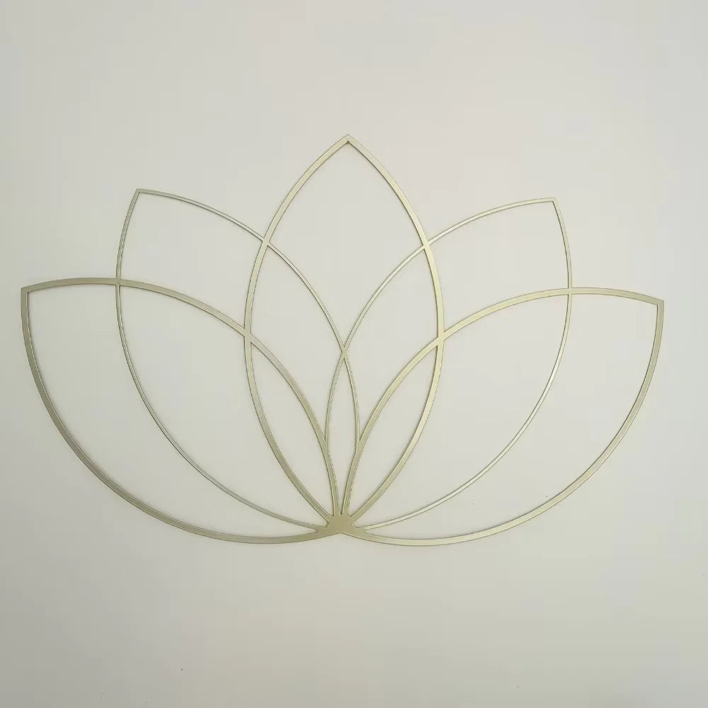 Hemasa Lotus Gold Wall Decor Metal Wall Art Yoga Teacher Gift Lotus Flower Design for Modern Living Room and Above Bed Home Decor