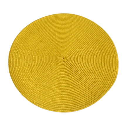 Hemasa Set of 6 Round Woven Non-slip Kitchen Placemat for Kitchen Dining Table European Style.