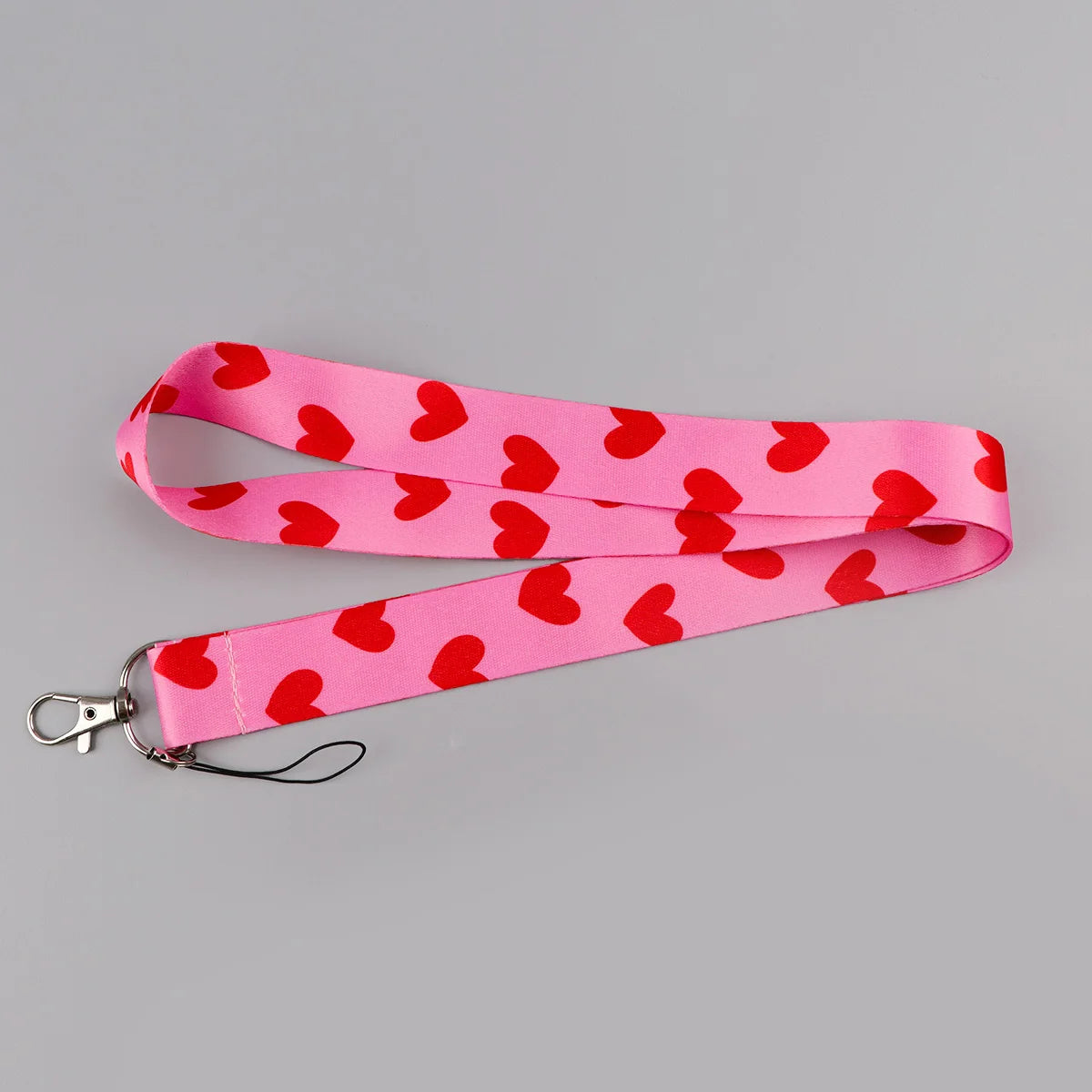 Tejesa Heart Lanyard Simple Style Neck Strap for Key ID Card Cell Phone Straps Badge Holder DIY Hanging Rope Neckband Accessories