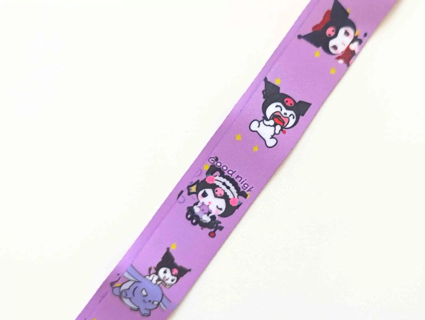 Hemasa Kuromi Cartoon Key Lanyard ID Badge Holders Animal Phone Neck Straps with Keyring