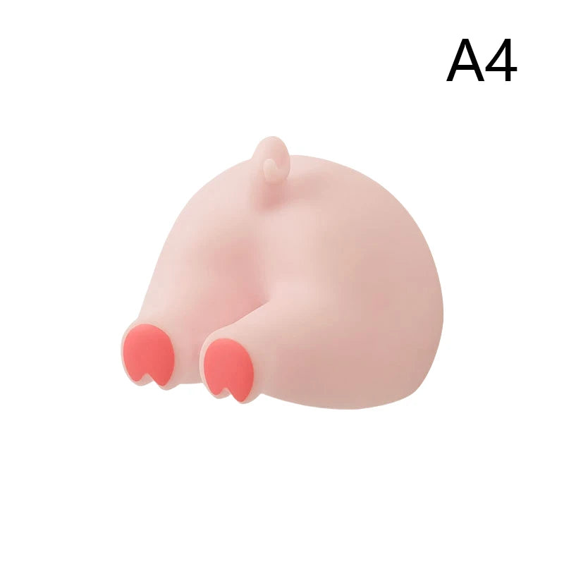 Cartoon Animal Tail Toothbrush Holder Punch-Free Wall Hook Cute Self-adhesive Bathroom Towel Hook Children Toothbrush Holder