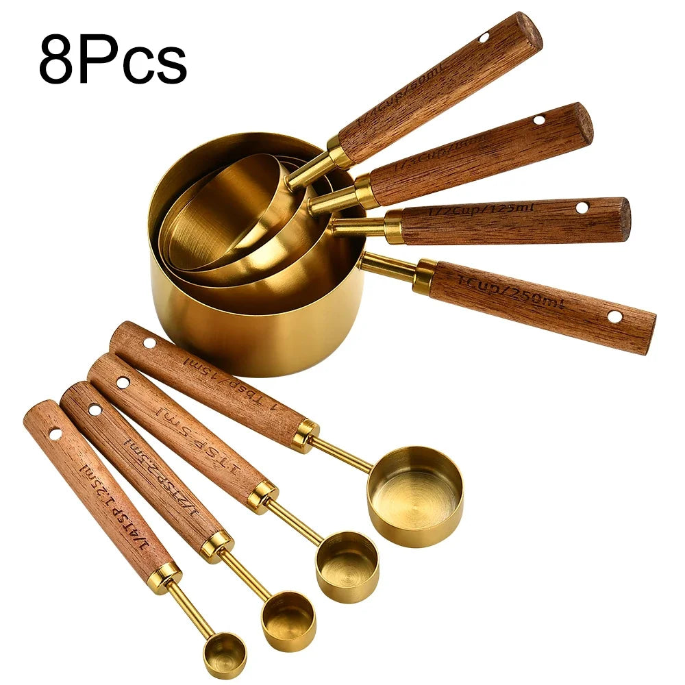 Hemasa 8Pcs Stainless Steel Multifunctional Measuring Spoon Set
