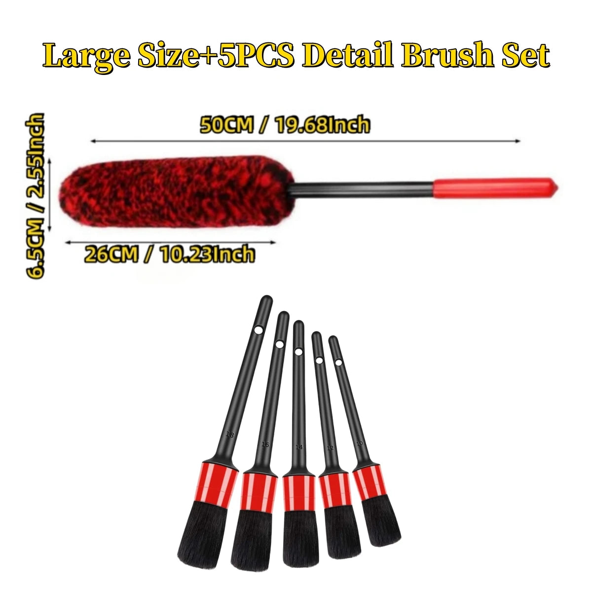 Tejesa Auto Tire Wheel Detailing Brushs Set Multifunctional Car Cleaning tools for Car Rim Tire Bendable Detail Clean Easy Car Wash Too
