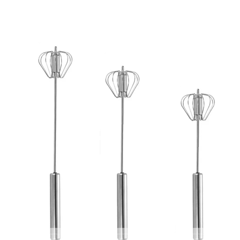 Hemasa Stainless Steel Egg Whisk Manual Hand Mixer Self Turning Egg Stirrer Kitchen Accessories Egg Tools