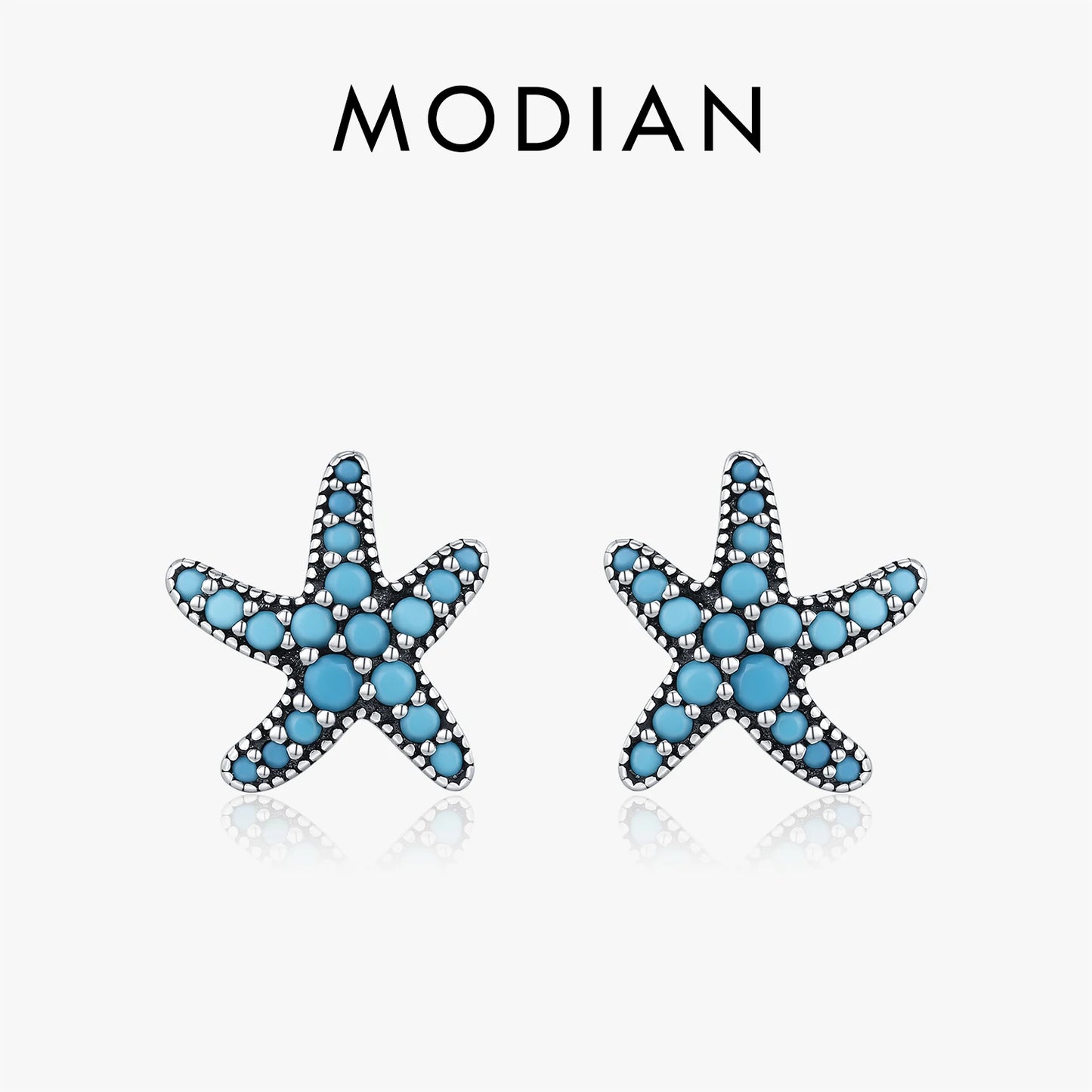 MODIAN 925 Sterling Silver Minimalist Round Opal Halo Ear Studs Daily Wear Studs Earrings For Women OL Fine Jewelry