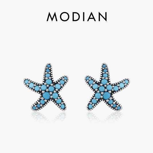 MODIAN 925 Sterling Silver Minimalist Round Opal Halo Ear Studs Daily Wear Studs Earrings For Women OL Fine Jewelry