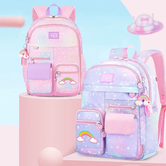 Cute Girls School Bags Children Primary School Backpack satchel kids book bag Princess Schoolbag Mochila Infantil 2 szies