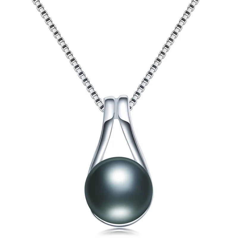 2025 Natural Freshwater Pearl Pendants Necklace 925 Sterling Silver Fine Pendants Jewelry Gift for Women Wedding Anniversary