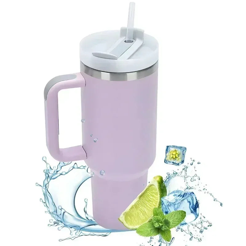 40oz Insulated Tumbler 2.0 - Vacuum-Sealed Stainless Steel Thermal Mug with Handle Straw for Hot and Cold Drinks 1P hot selling