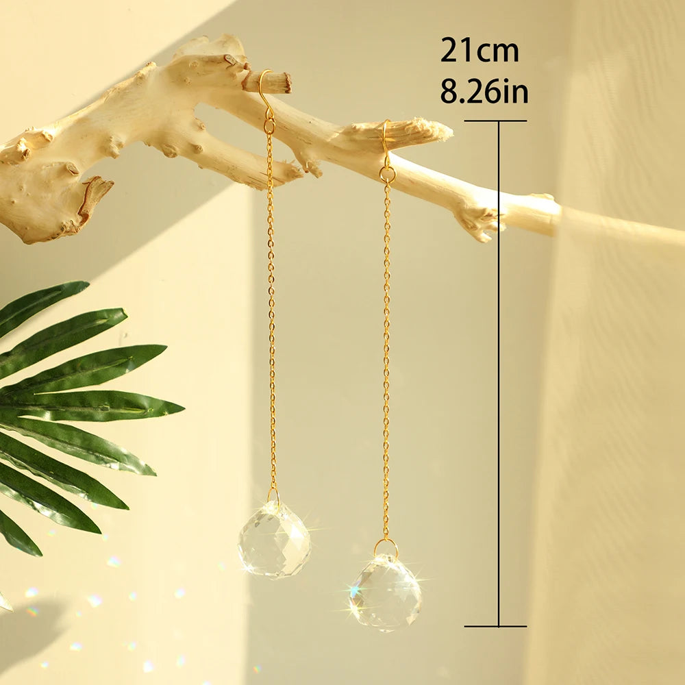 Hemasa 2PCS Crystal Ball Suncatcher Prism /Hanging Glass Sun Catcher/chandelier Crystal Sun Catchers  for Window