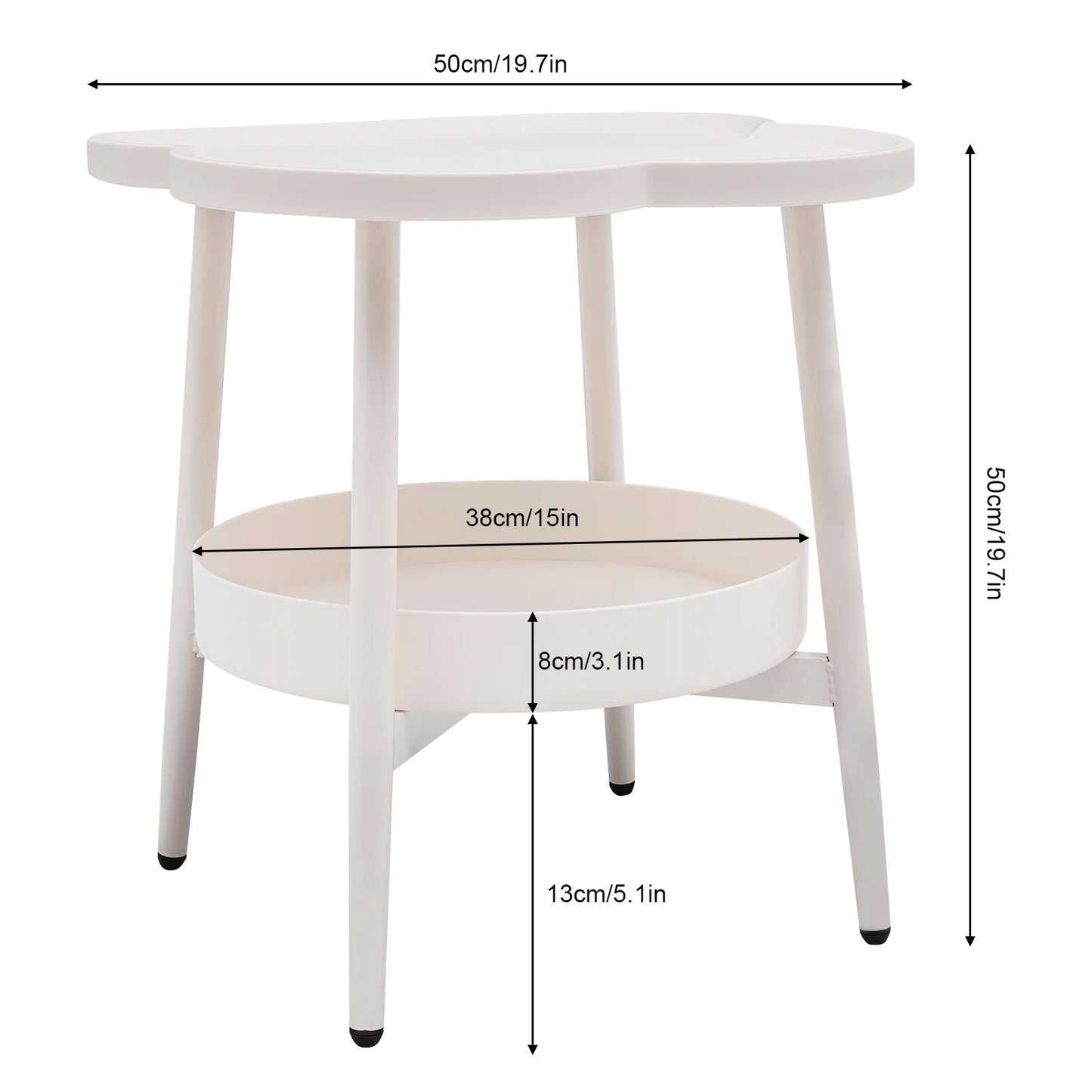 50*50cm Modern End Table Coffee&Tea Table Sofa Side Snack Table    