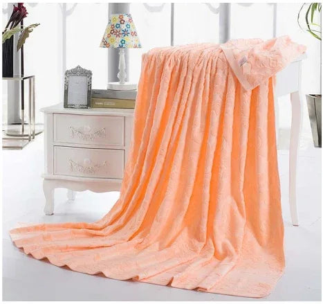 Jacquard Cotton Towel Thread Blanket for Adults Kids Soft Breathable Bedspread Bedclothes Summer Throw Blankets on Sofa/Bed
