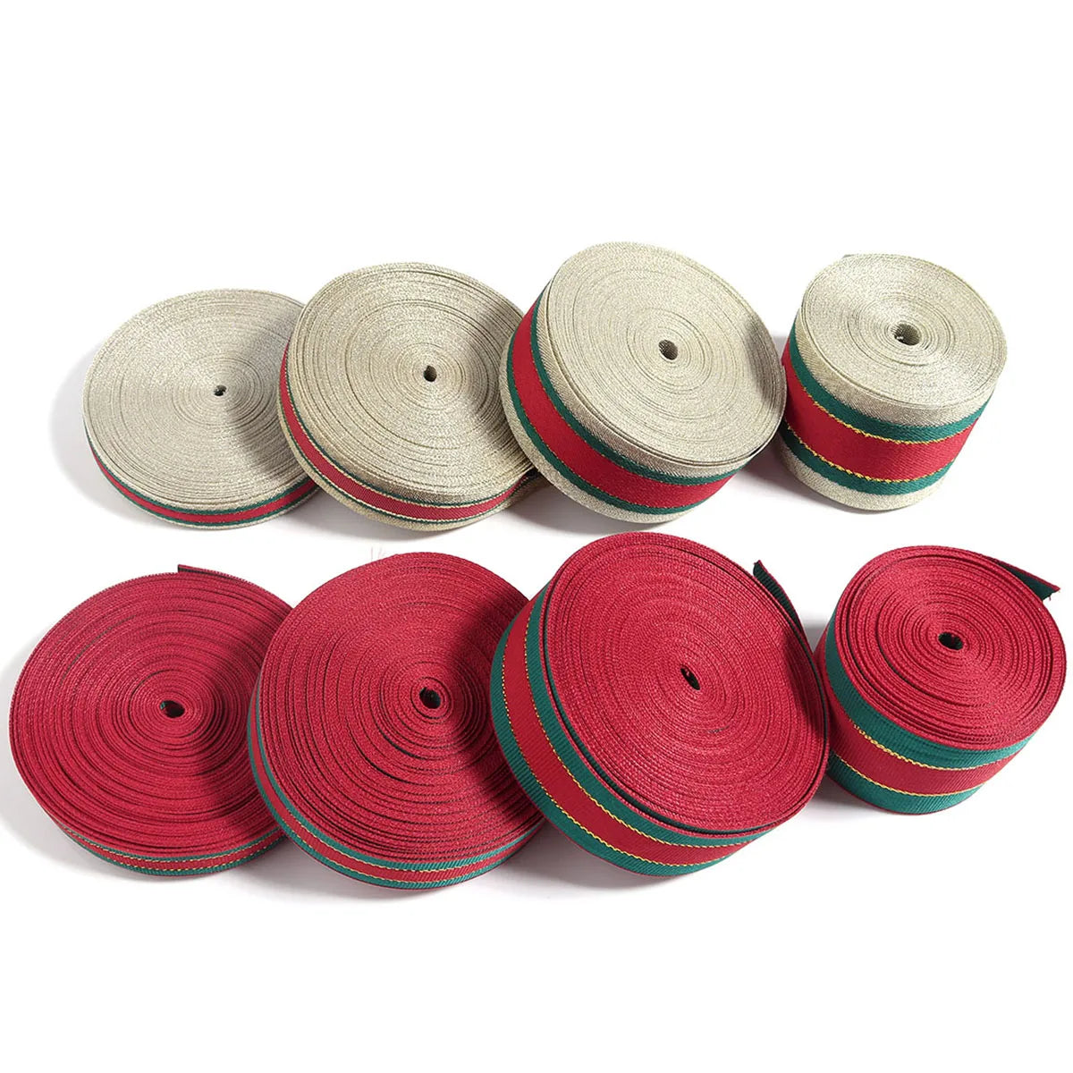 5/10yards 10/15/25/38mm Red Christmas Ribbon for DIY Bow Crafts Party Wedding Christmas Decoration New Year Flower Gift Packing