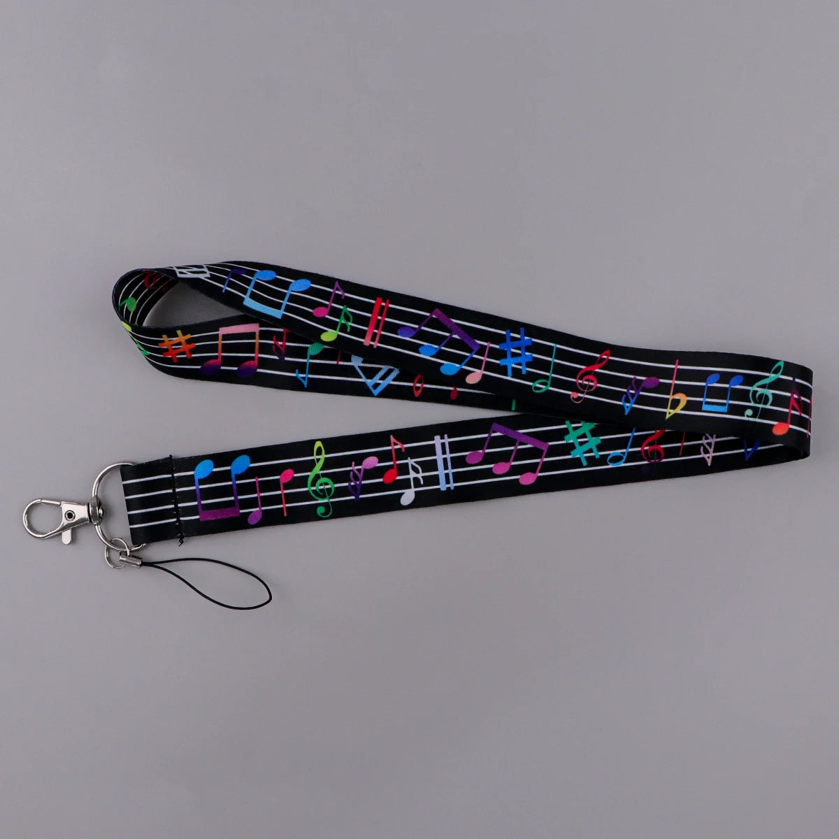 Musical Notes Mobile Phone Lanyard New Fashion Neck Strap Keychain Lanyard for Keys Keychain Hanging Rope Cell Phone Strap