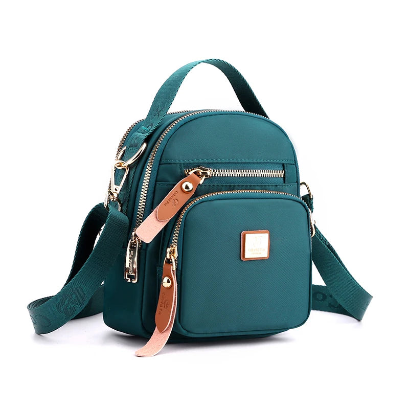 Tejesa Multi Pockets Women Shoulder Bag High Quality Durable Fabric Small Handbag Pretty Style Girls Shopping Phone Bag