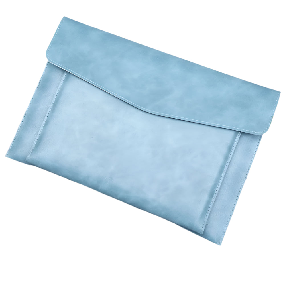 Hemasa A4 Leather File Folder Large Document Bag Business Briefcase Magnetic Button Waterproof Laptop Cases Office Organizer