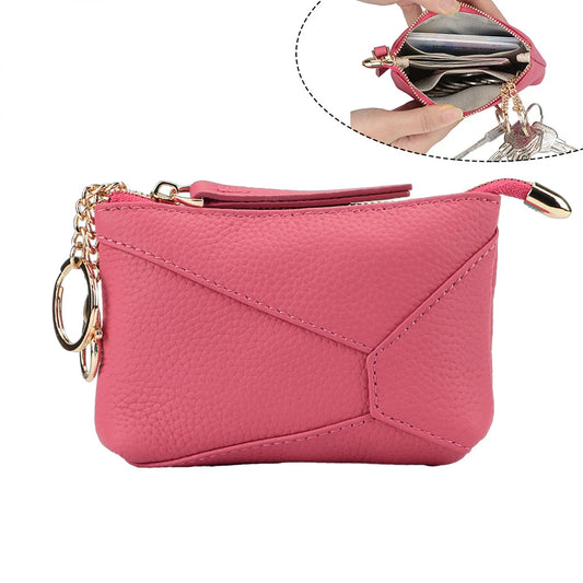 URBAN MASTER Coin Purse for Women Genuine Cow Leather Change Pouch Fashion Simple Storage Bag Small Wallet with Keychain 1547