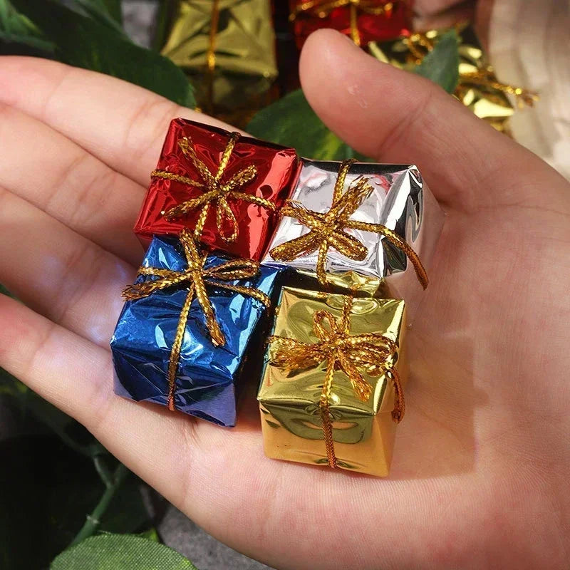 48/12/6Pcs Christmas Foam Gifts Boxes Xmas Tree Square Foam Candy Gifts Boxes Hanging Home Party Decor Supplies Ornament Pendant