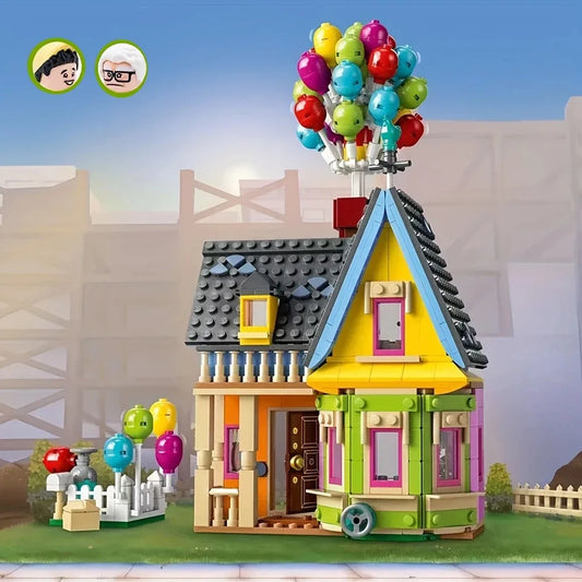 598PCS Creative Balloon Flying Up House Building Blocks Movie of Up MOC Construction Bricks Set Gift Toys For Kids Children
