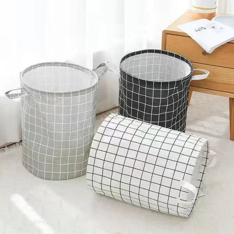 Hemasa  Bathroom Dirty Laundry Basket/Folding Laundry Clothes Hamper Bag /Home Storage Bag Organizers Cotton Laundry Baskets