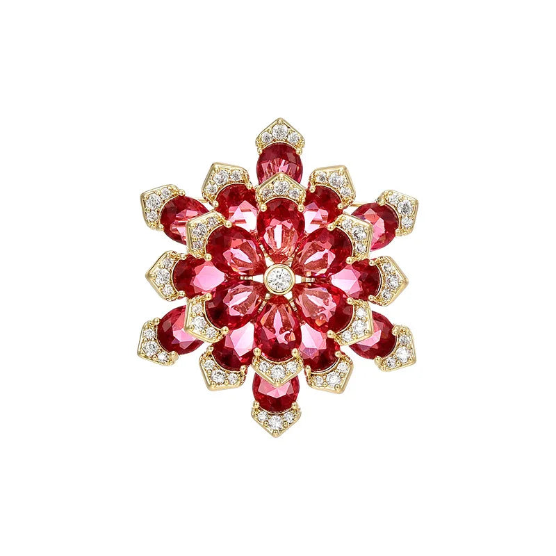 New style of design, elegant personality, exquisite snowflake shape, unique brooch, coat accessories, anti-exposure