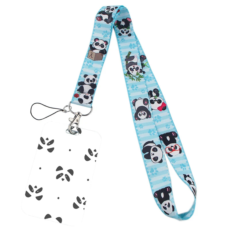 Tejesa  panda Lanyard Badge Holder ID Card /Lanyards Cell Phone Rope Key Lanyard Neck Straps Keychain