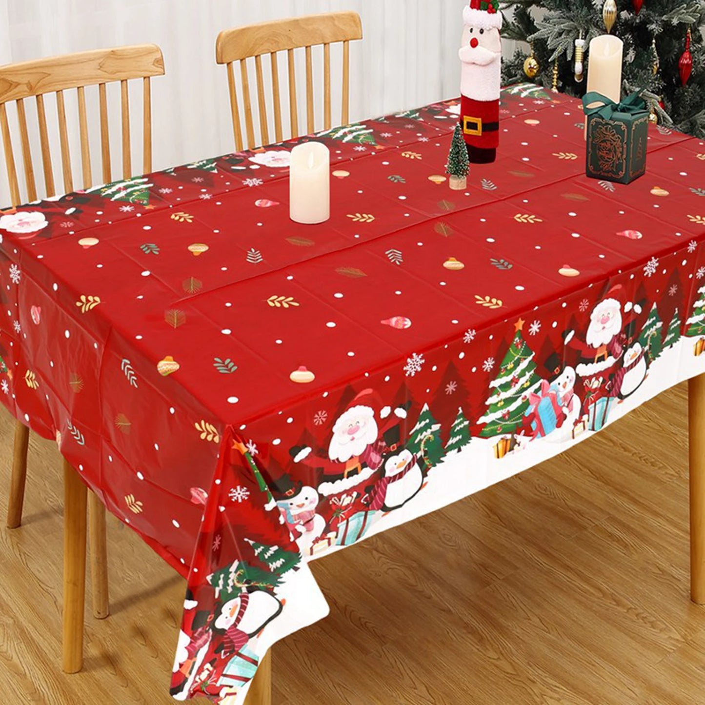 Tejesa Christmas Theme Party Tablecloth / Party Venue Layout Decorations Christmas Decoration Table Cloth