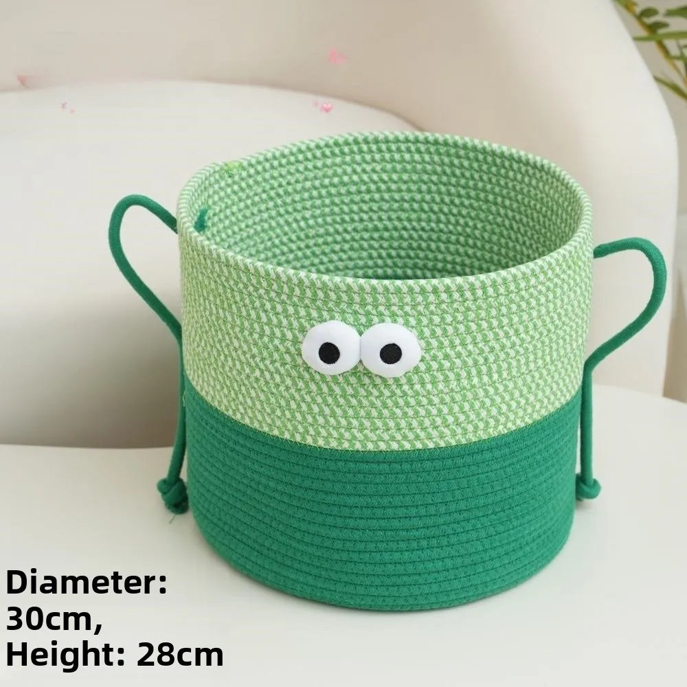 Tejesa Cartoon Monster Sna Basket Living Room Office Desktop M Organizer Toy Storage Basket Cotton Material Fly Use