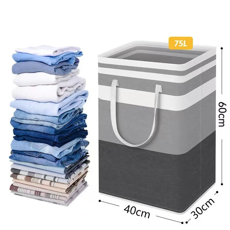 Tejesa Waterproof Fabric  for Simple Clothes Storage Box Foldable Bag Large Capacity Laundry Basket