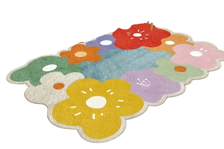 Tejesa Colorful Flower Carpet Doormat /Welcome Mat /Large Area Rug Living Room Carpet Sofa Carpet Soft Rug For Bedroom Warm Home D