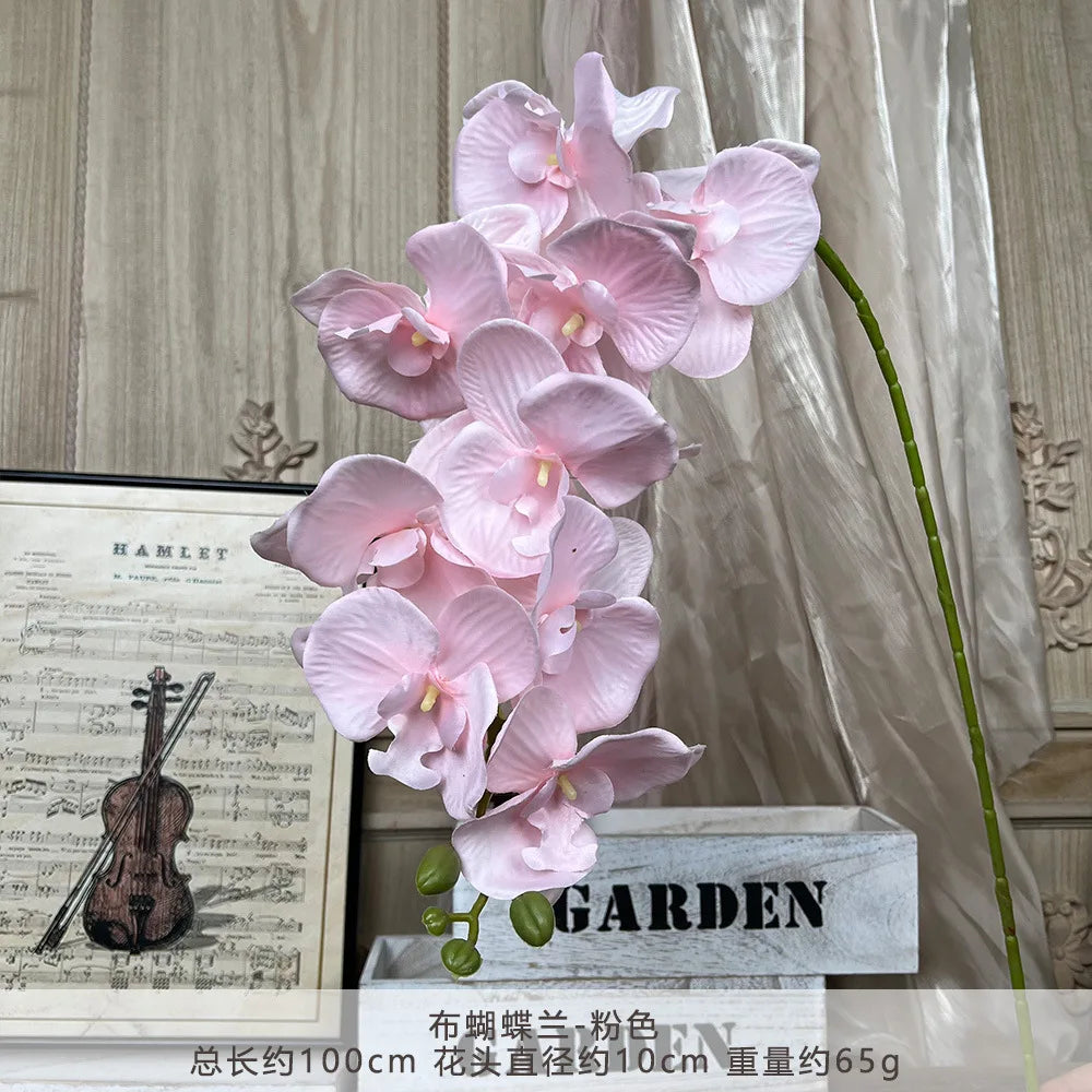 3D Silk Butterfly Orchid Artificial Flower Branch Home Vase Table Decor Wedding Outdoor Garden Bride Bouquets DIY Wreath Gift