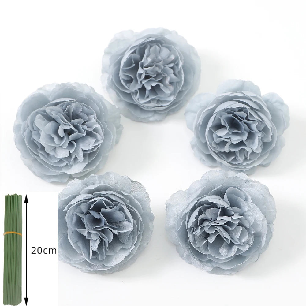 5/10Pcs Rose Artificial Flowers Bouquet Silk Fake Flower for Home Decor Garden Wedding Bride Decoration Outdoor Vase Ornament