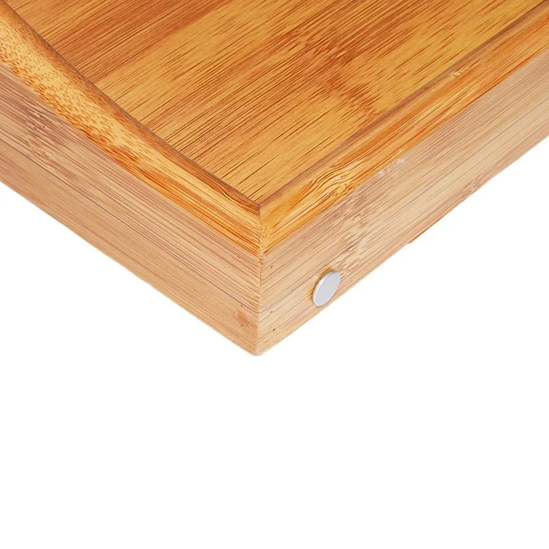 Bamboo Wood Foldable Bed Desk Tray Portable Breakfast Laptop Desk Tea Food Serving Table Outdoor Camping Table